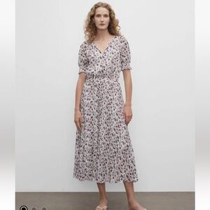 club monaco pleated tie back maxi dress Club Monaco Pleated Tie Back Dress Yellow
